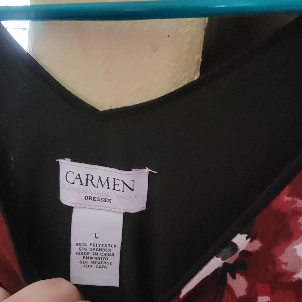 Dark Burgundy Floral Dress - Picture 4 of 5